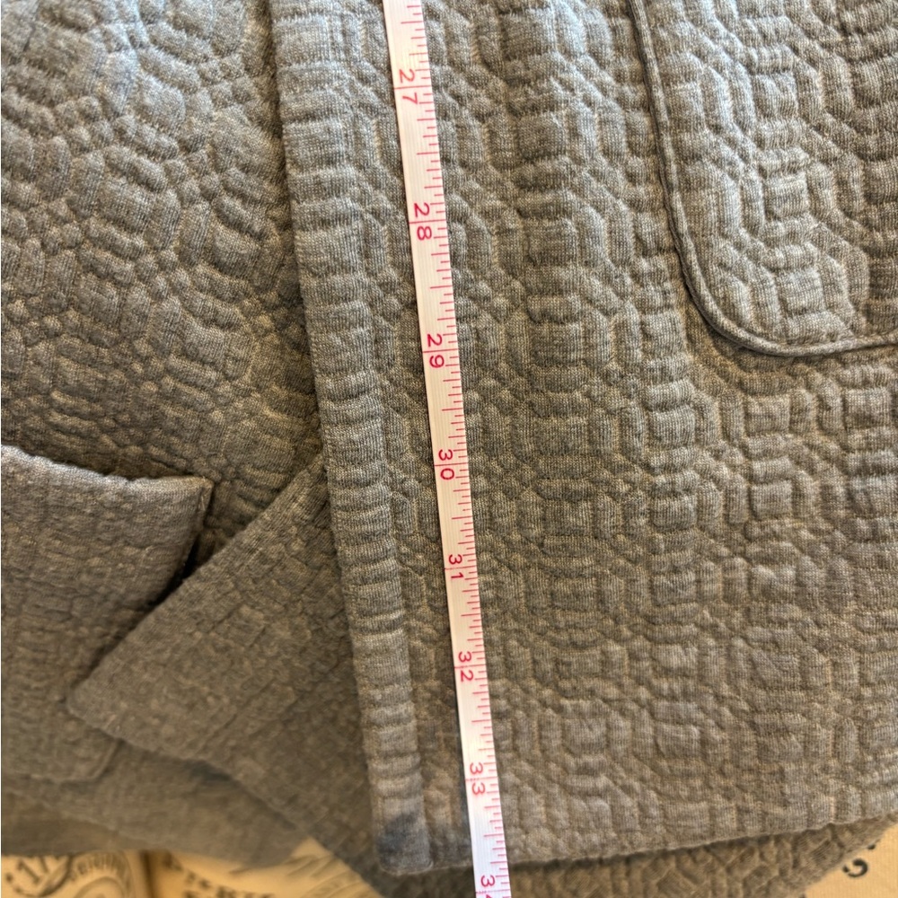 Grey Jacket - Roz & Ali - 3/4 Sleeve Ultra Soft Textured Fabric - Picture 8 of 15